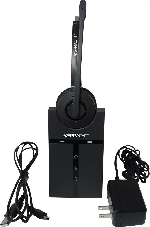 Alt view image 19 of 20 - Spracht - HS-3010 - Spracht ZUM Maestro USB Headset - Mono - Wireless - DECT 6.0 - 350 ft - 32 Ohm - 300 Hz - 3.40 kHz -