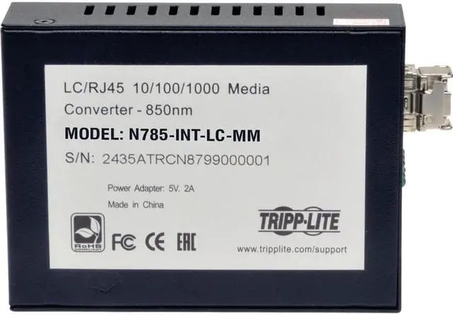 Alt view image 4 of 8 - Tripp Lite Gigabit Multimode Fiber to Ethernet Media Converter N785INTLCMM