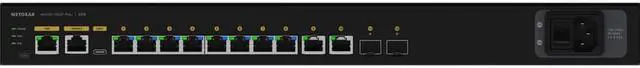 Alt view image 3 of 9 - Netgear AV Line M4250-10G2F-PoE+ Ethernet Switch - 10 Ports - Manageable - Gigabit Ethernet - 1000Base-T, 1000Base-X - 3 Layer Supported - Modular - 2 SFP Slots - Power Supply - 125 W PoE Budget - Opt