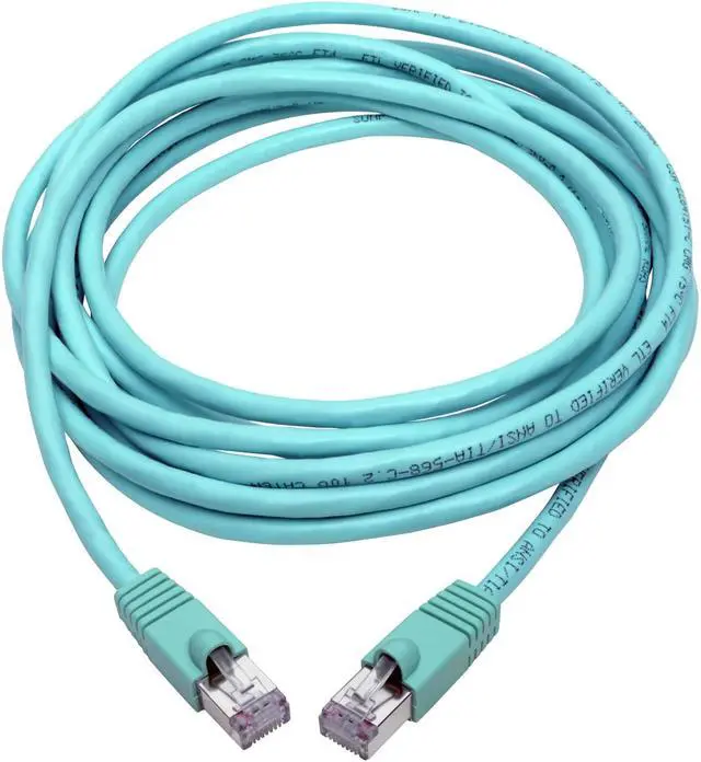 Alt view image 11 of 11 - Tripp Lite N262-014-AQ Cat.6a STP Patch Network Cable