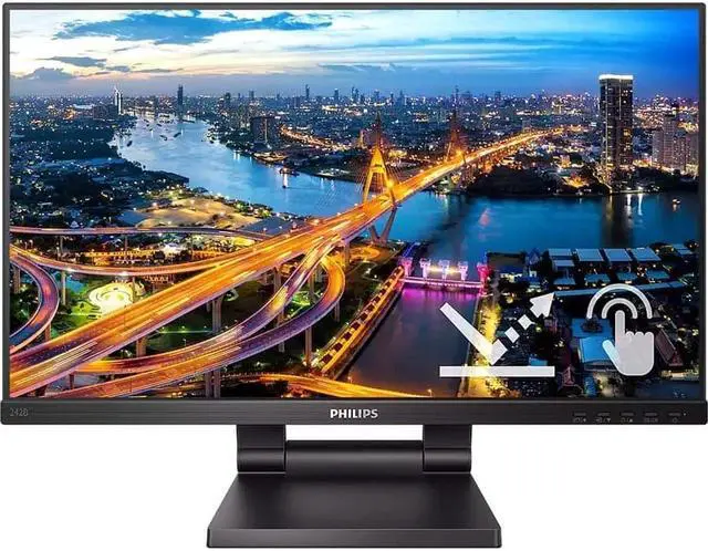 Alt view image 7 of 16 - Philips 242B1TC 23.8" LED Touchscreen Monitor - 16:9 - 4 ms GTG - 24" Class - Advanced In-Cell Touch (AIT) - 10 Point(s) Multi-touch Screen - 1920 x 1080 - Full HD - In-plane Switching (IPS)