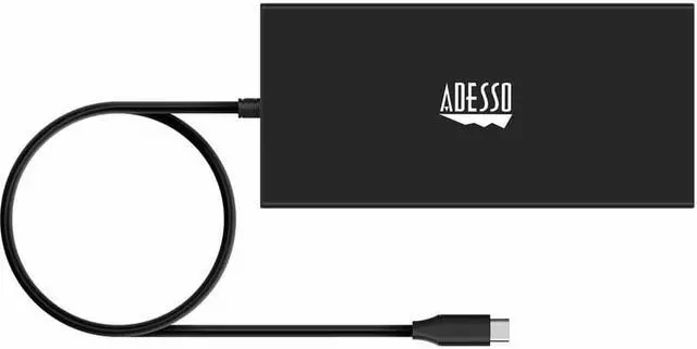 Alt view image 6 of 18 - Adesso 12-in-1 USB-C Multi-Port TAA Compliant Docking Station Black AUH4060