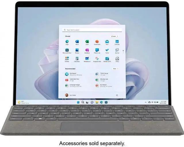 Alt view image 11 of 20 - Microsoft Surface Pro 9 - Intel Core i5-1235U - 8GB RAM - 256GB SSD - 13" 120Hz Touchscreen - Windows 11 Home - Intel Evo Platform - QEZ-00001 - Platinum