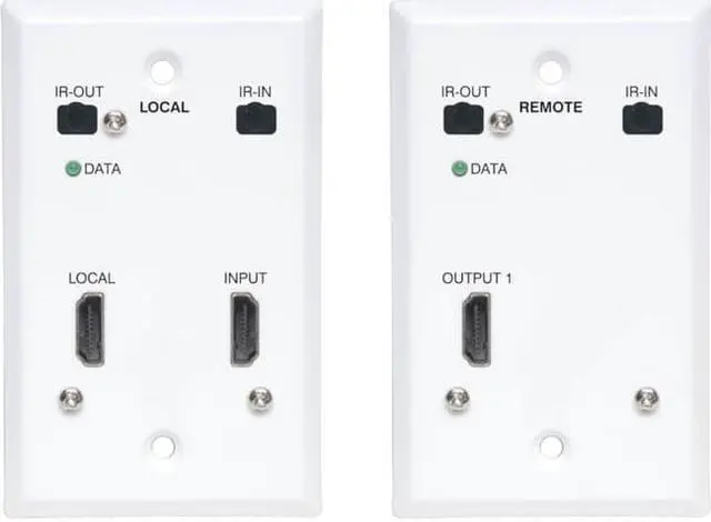 Alt view image 6 of 12 - Tripp Lite HDMI Over Cat6 Extender Kit Wallplate Transmitter Receiver B127A1A1