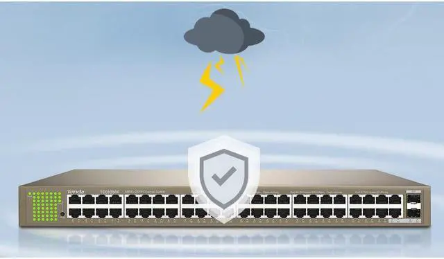Alt view image 6 of 16 - Tenda TEG1050F Unmanaged 48-port Unmanaged Gigabit Switch With 2 SFP Slots
