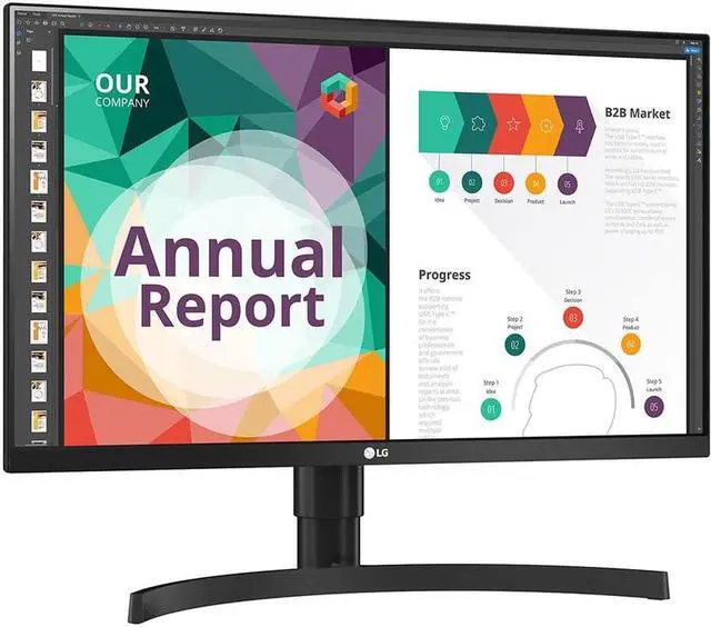 Alt view image 4 of 17 - LG 27" IPS UHD Monitor 5 ms FreeSync (AMD Adaptive Sync) sRGB 99% (CIE1931) Flat Panel 27BN85UN-B