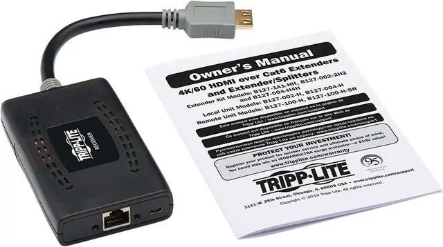 Alt view image 9 of 15 - Tripp Lite B127P-100-H-SR HDMI over Cat6 Passive Remote Receiver B127P100HSR
