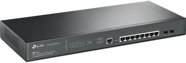 Alt view image 9 of 11 - TP-Link JetStream TL-SG3210XHP-M2 Ethernet Switch* - 8 Ports - Manageable - 3 Layer Supported - Modular - 240 W PoE Budget - Optical Fiber, Twisted Pair - PoE Ports - Rack-mountable, Desktop
