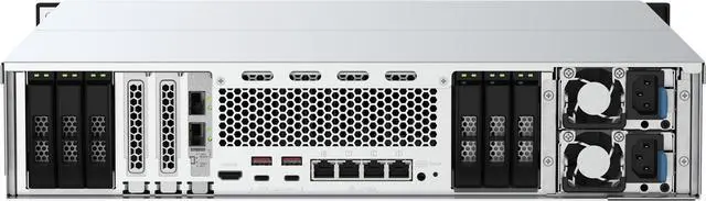 Alt view image 5 of 9 - QNAP TS-H3088XU-RP 2U 30-bay 2.5" SATA 6Gbps all-flash NAS, Intel Xeon W-1270 8-core 3.4 GHz ,64GB DDR4 ECC TS-H3088XU-RP-W1270-64G-US