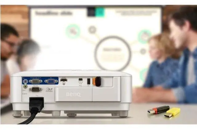 Alt view image 2 of 11 - BenQ EW800ST DLP Projector - 16:10 - 1280 x 800 - Front - 1080p - 5000 Hour Normal Mode - 10000 Hour Economy Mode - WXGA - 20,000:1 - 3300 Lumens - HDMI - USB - Wireless LAN