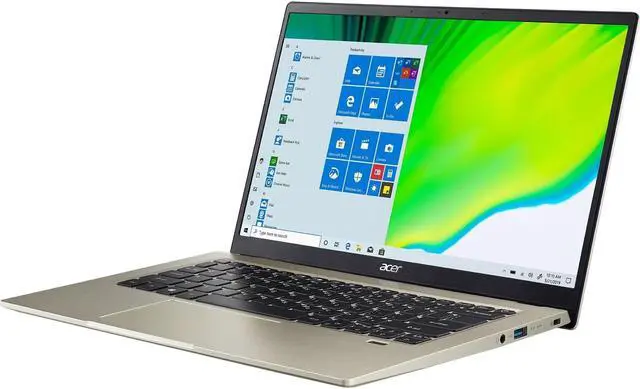 Alt view image 7 of 10 - Acer Swift 1 SF114-34 SF114-34-P8JE 14" Notebook - Full HD - 1920 x 1080 - Intel Pentium Silver N6000 Quad-core (4 Core) 1.10 GHz - 4 GB Total RAM - 128 GB Flash Memory - Gold