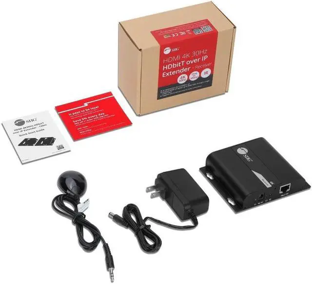 Alt view image 4 of 10 - SIIG HDMI 4K30Hz HDbitT over IP Extender Receiver CEH25E11S2
