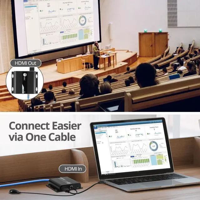 Alt view image 5 of 10 - SIIG HDMI 4K30Hz HDbitT over IP Extender Receiver CEH25E11S2