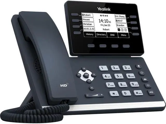 Alt view image 3 of 9 - Yealink SIP-T53W IP Corded/Cordless Wi-Fi Mountable Desktop Phone SIPT53W