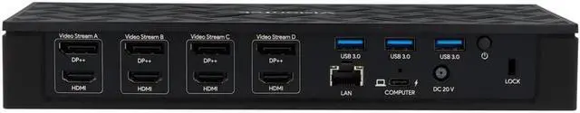 Alt view image 5 of 20 - VisionTek VT8000 Quad Display 4k USB 3.0 & USB-C Docking Station with 100W Power Delivery - for Notebook - 100 W - USB Type C - 4 Displays Supported - 4K - 4096 x 2160 - 4 x USB 3.0 - USB Type-C ...