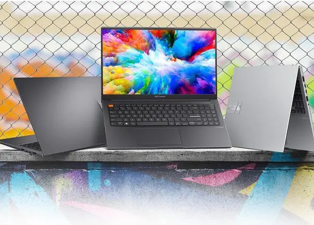 Alt view image 5 of 14 - ASUS VivoBook S 15 Slim Laptop, 15.6" FHD Display, AMD Ryzen 5 5600H CPU, AMD Radeon Graphics, 8GB RAM, 512GB SSD, Windows 11 Home, Fingerprint Reader, Indie Black, S3502QA-DS51