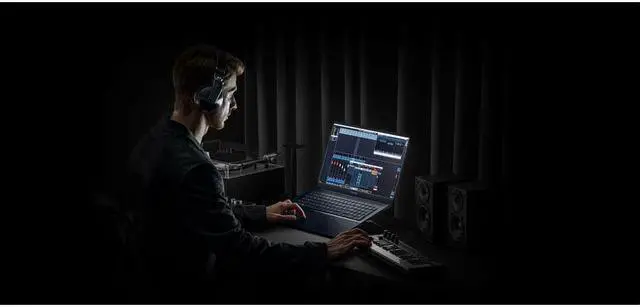 Alt view image 3 of 10 - Asus Zenbook Pro 17 UM6702 UM6702RA-DB71 17.3" Notebook - Full HD - 1920 x 1080 - AMD Ryzen 7 6800H Octa-core (8 Core) - 8 GB Total RAM - 8 GB On-board Memory - 512 GB SSD - Tech Black - AMD Chip