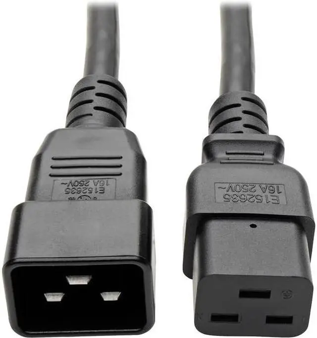 Alt view image 13 of 20 - Tripp Lite Heavy-Duty Power Extension Cord, 15A, 14 AWG (IEC-320-C19 to IEC-320-C20), 3 ft. (1 m) (P036-003-15A)