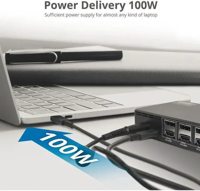 Alt view image 14 of 20 - SIIG AC JUDK0J11S1 Universal Hybrid Triple 4K Video Docking Station w PD30