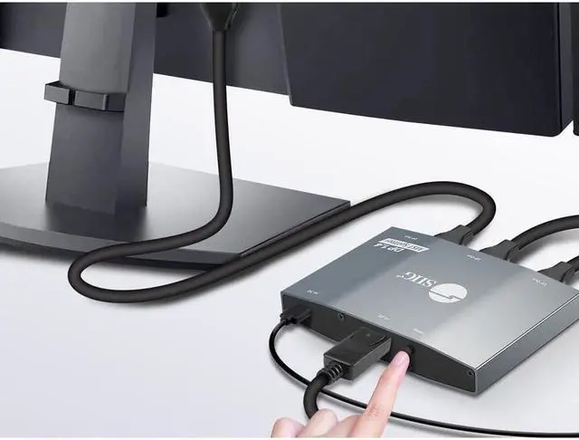 Alt view image 7 of 17 - SIIG 1x3 DisplayPort 1.4 to DisplayPort MST Splitter - DP 1.4 MST Video Splitter Hub, Triple DP outputs, Connect up to three DisplayPort displays to single DisplayPort 1.4 output with Multi-Stream Tra