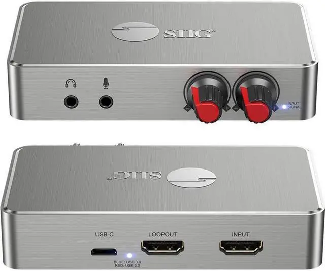 Alt view image 4 of 11 - SIIG 4K HDMI Video Capture Box with Volume Control & Loopout - Easily capture and save 4Kx2K@60Hz HDMI signals in 4Kx2K@30Hz resolution from any HDMI source such as Gaming console, Media players,