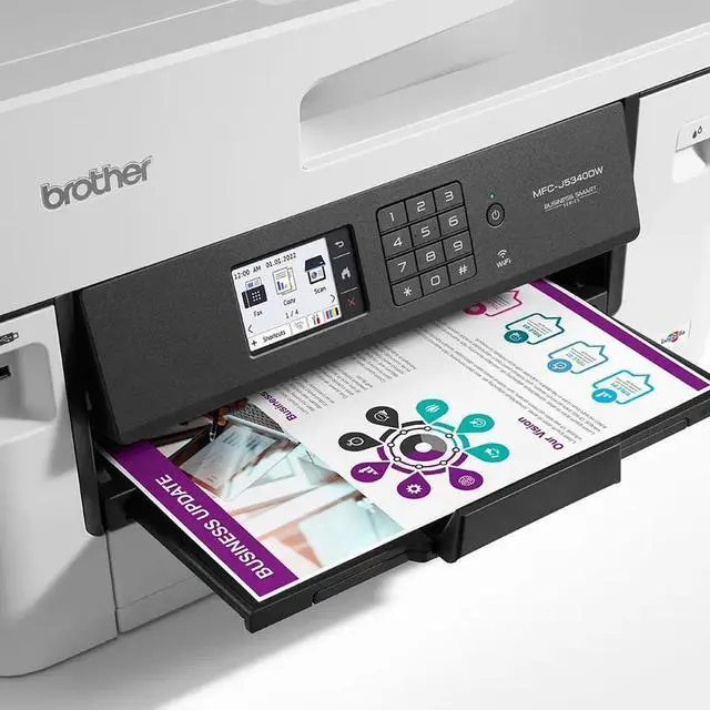 Alt view image 5 of 20 - Brother MFC-J5340DW Wireless All-in-One Printer for Home Office and Small Business High-Speed Color Inkjet Technology