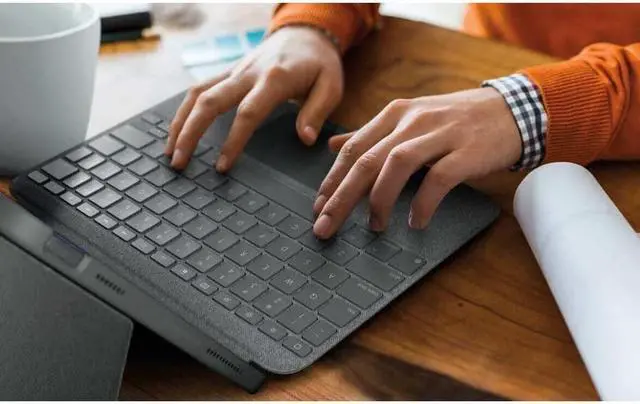 Alt view image 5 of 20 - Logitech Combo Touch Detachable 10th Gen iPad Keyboard Case Oxford Gray