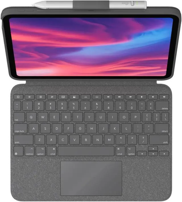 Alt view image 7 of 20 - Logitech Combo Touch Detachable 10th Gen iPad Keyboard Case Oxford Gray