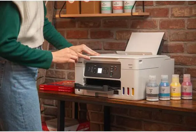 Alt view image 7 of 20 - Canon MAXIFY GX3020 Wireless Inkjet Multifunction Printer Color 5777C002