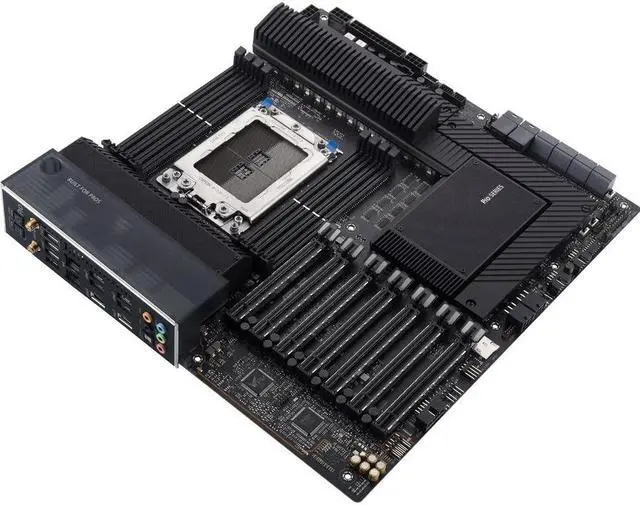 Alt view image 7 of 10 - ASUS PRO WS WRX80E-SAGE WIF-SI R Server Motherboard, AMD WRX80 Ryzen Threadripper PRO extended-ATX workstation motherboard with Intel dual 10 G LAN, USB 3.2 Gen 2x2 Type-C port, 7 x PCIe 4.0 x16 slots