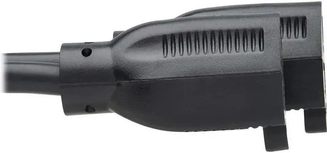 Alt view image 5 of 7 - Tripp Lite 1ft Extension Cord Y Splitter NEMA 5-15P to 2x NEMA 5-15R Black