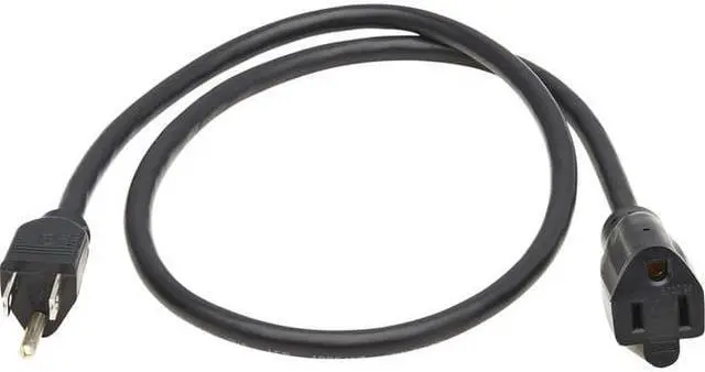 Alt view image 3 of 7 - Tripp Lite 3ft Power Extension Cord NEMA 5-15P to NEMA 5-15R Black P02200313A