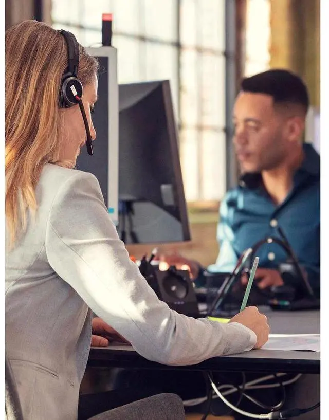 Alt view image 4 of 8 - Sennheiser SDW 5065 (507000) - Double-Sided (Binaural) Wireless Dect Headset for Desk Phone Softphone/PC Connections Dual Microphone Ultra Noise Cancelling, Black