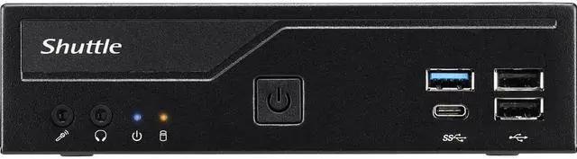 Alt view image 3 of 13 - Shuttle XPC slim DH610 Barebone System - Slim PC - Socket LGA-1700 - 1 x Processor Support - Intel H610 Chip - 64 GB DDR4 SDRAM DDR4-3200/PC4-25600 Maximum RAM Support - 2 Total Memory Slots - Serial