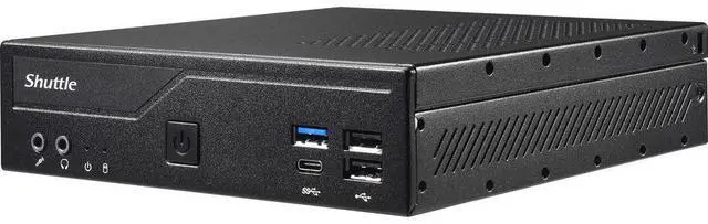 Alt view image 4 of 16 - Shuttle XPC slim DH610S Barebone System - Slim PC - Socket LGA-1700 - 1 x Processor Support - Intel H610 Chip - 64 GB DDR4 SDRAM DDR4-3200/PC4-25600 Maximum RAM Support - 2 Total Memory Slots - Serial