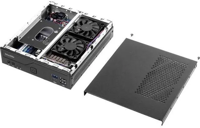 Alt view image 5 of 16 - Shuttle XPC slim DH610S Barebone System - Slim PC - Socket LGA-1700 - 1 x Processor Support - Intel H610 Chip - 64 GB DDR4 SDRAM DDR4-3200/PC4-25600 Maximum RAM Support - 2 Total Memory Slots - Serial