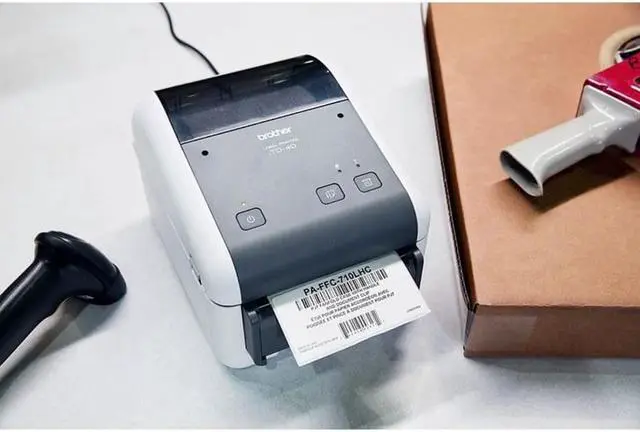 Alt view image 3 of 7 - Brother TD4520DN 4.3" 300dpi Desktop Network Thermal Label Printer