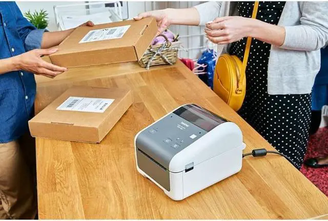 Alt view image 5 of 7 - Brother TD4520DN 4.3" 300dpi Desktop Network Thermal Label Printer
