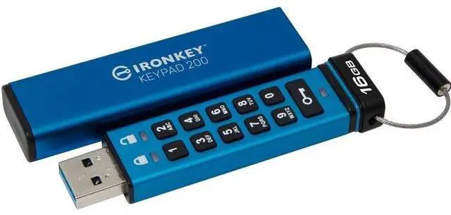 Alt view image 6 of 12 - Kingston Ironkey Keypad 200 16GB Encrypted USB