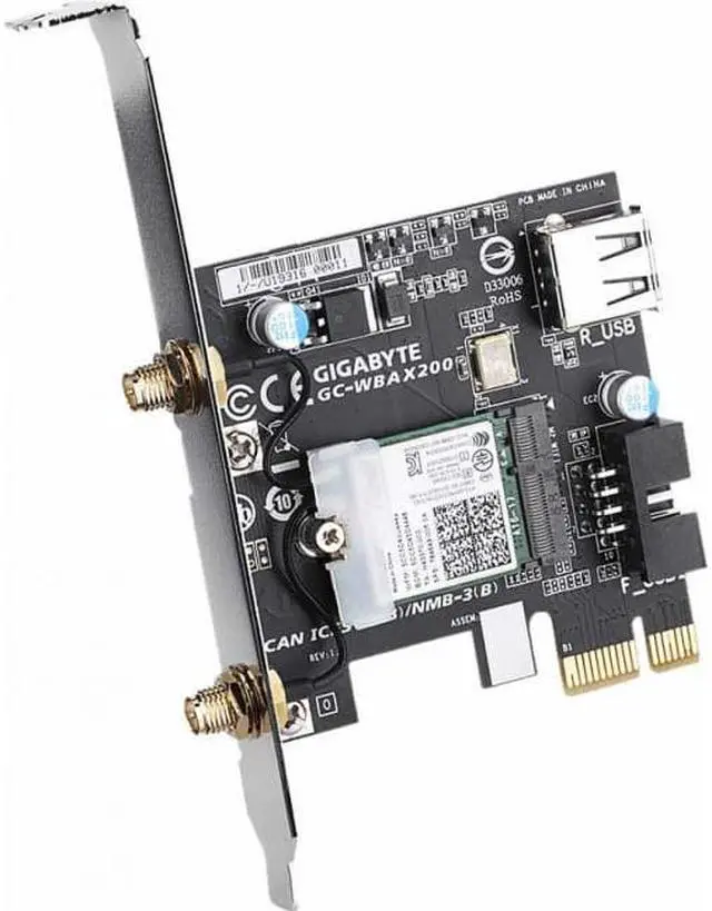 Alt view image 4 of 7 - gigabyte gc-wbax200 2x2 802.11ax dual band wifi + bluetooth 5 pcie expansion card