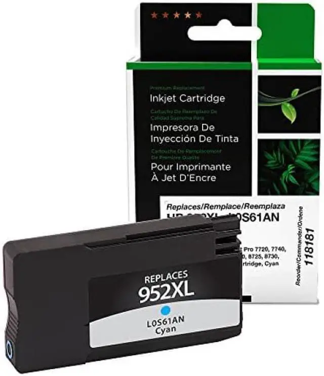 Alt view image 2 of 2 - Clover ufactured High Yield Cyan Ink Cartridge for HP L0S61AN HP 952XL