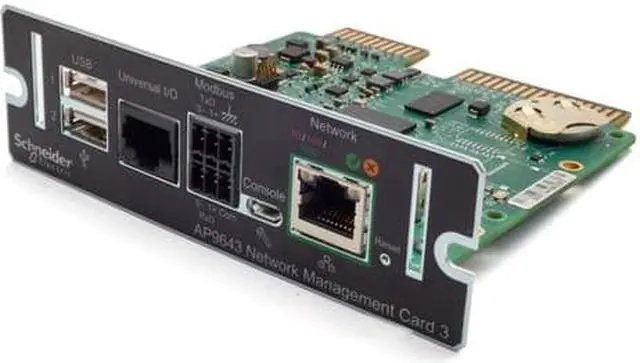 Alt view image 9 of 14 - Schneider Electric Network Management Card 3 with Environmental Monitoring and Modbus - Remote management adapter - Smar