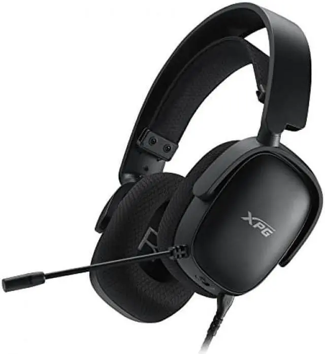 Alt view image 8 of 8 - XPG PRECOG S Wired Black Gaming Headset w/ Mic + Windows Sonic 3D Spatial Awareness | USB-C and 3.5mm Jack Connection | 50mm Driver - Clear and Crip Sound | Rotatable Ear Cups and Auto-Adust Headband