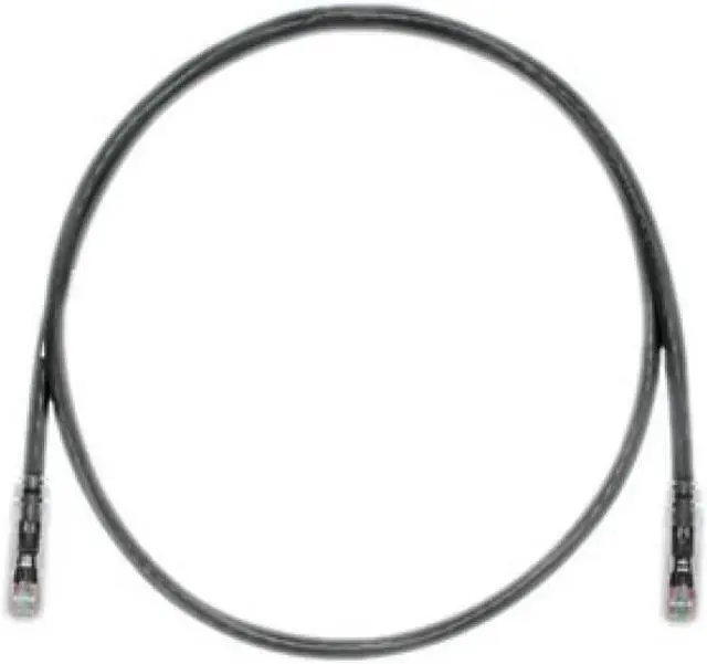 Alt view image 2 of 2 - Panduit UTPSP7BLY Category-6 8-Conductor Strain Relief Clear Boot Patch Cord, 7-Feet, Black
