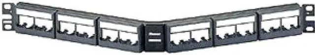 Alt view image 13 of 13 - PANDUIT CPPLA24WBLY Angled Patch Panel,Mini-Com,Rack Mt,24P