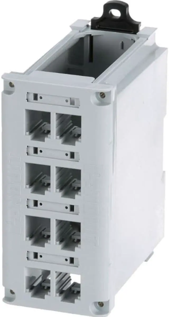 Alt view image 7 of 7 - IndustrialNet DIN Rail Mount Patch Panel CDPP8RG