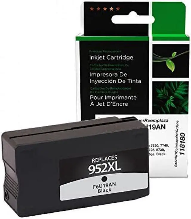 Alt view image 2 of 2 - Clover ufactured High Yield Black Ink Cartridge for HP F6U19AN HP 952XL