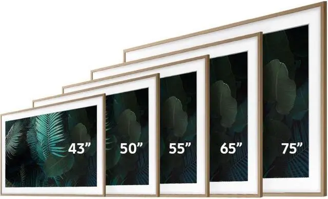 Alt view image 5 of 15 - Samsung 2021 50" The Frame Customizable Bezel Modern Teak VGSCFA50TKBZA