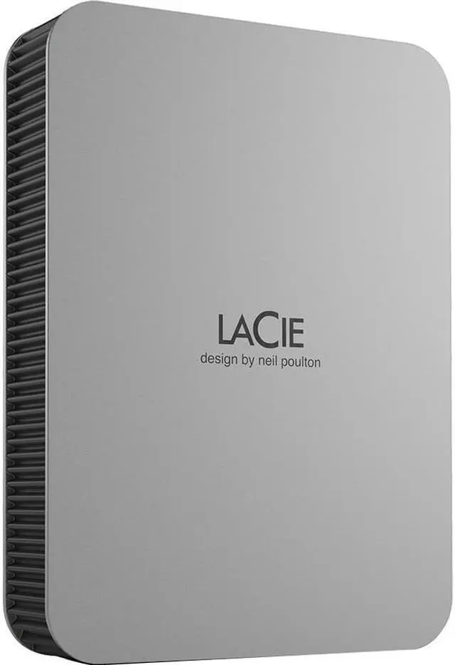 Alt view image 4 of 20 - LaCie Mobile Drive STLP4000400 4TB USB-C Portable Hard Drive Moon Silver