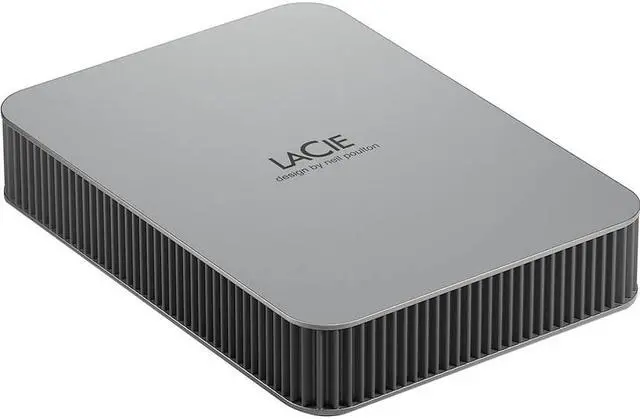 Alt view image 5 of 20 - LaCie Mobile Drive STLP4000400 4TB USB-C Portable Hard Drive Moon Silver